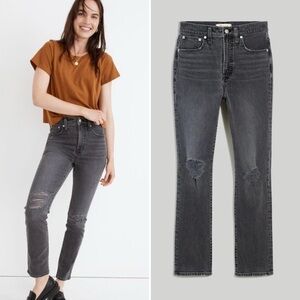 Madewell Tall Perfect Vintage Jean Bartlett Wash Ripped Size 27T